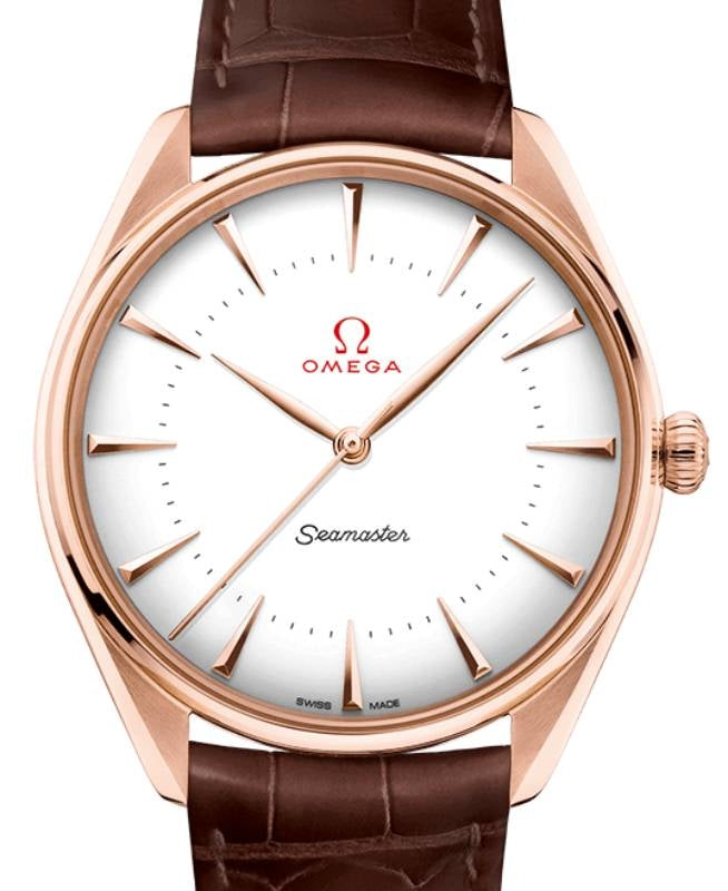 Omega Seamaster Olympic Official Timekeeper 39.5mm Sedna Gold White Dial Leather Strap 522.53.40.20.04.003