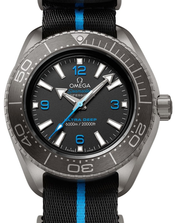Omega Seamaster Planet Ocean 6000M "Ultra Deep" 45.5mm Titanium Black Dial NATO Strap 215.92.46.21.01.001