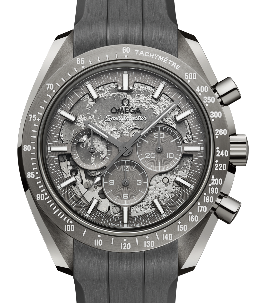 Omega Speedmaster "Dark Side of the Moon" Chronograph Grey Side of the Moon Ceramic Rubber Strap 310.92.44.50.06.002