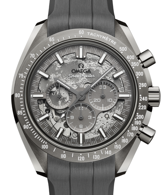 Omega Speedmaster "Dark Side of the Moon" Chronograph Grey Side of the Moon Ceramic Rubber Strap 310.92.44.50.06.002