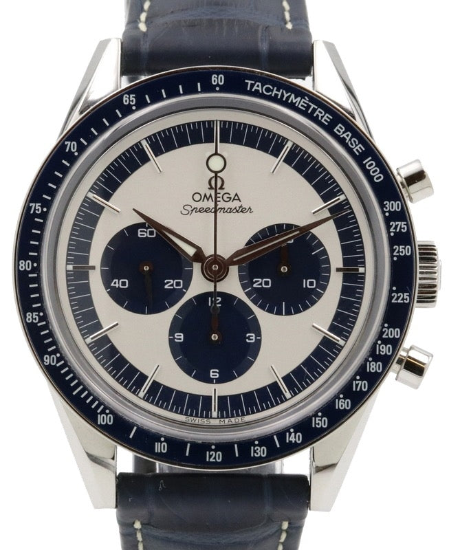Omega Speedmaster Moonwatch Chronograph 39.7mm Stainless Steel Silver Dial Leather Strap CK2998 311.33.40.30.02.001 - PRE-OWNED MINT LIMITED EDITION