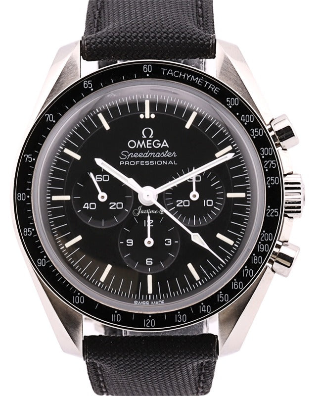 Omega Speedmaster Moonwatch Professional Chronograph 42mm Steel Black Dial Nylon Fabric Strap 310.32.42.50.01.001 - Pre Owned