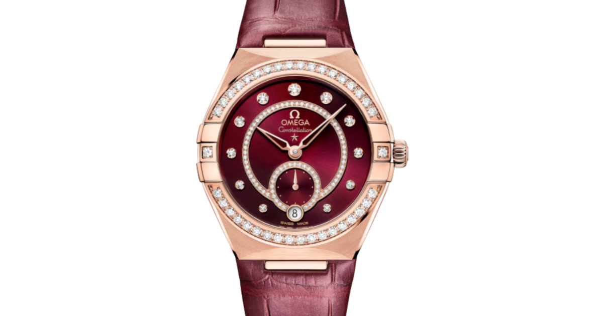 Omega Constellation Co-Axial Master Chronometer 34mm Steel-Sedna Gold Burgundy Dial 131.58.34.20.61.001