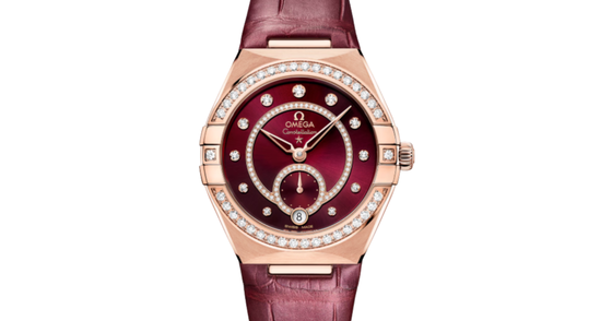 Omega Constellation Co-Axial Master Chronometer 34mm Steel-Sedna Gold Burgundy Dial 131.58.34.20.61.001