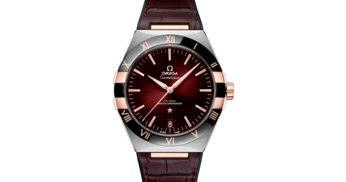 Omega Constellation Co-Axial Master Chronometer 41mm Steel-Sedna Gold Burgundy Dial 131.23.41.21.11.001