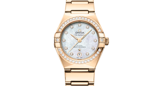 Omega Constellation Co-Axial Master Chronometer 29mm Moonshine Gold White Dial 131.55.29.20.55.003