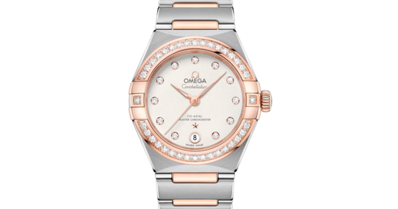 Omega Constellation Co-Axial Master Chronometer 29mm Steel-Sedna Gold Silver Dial 131.25.29.20.52.001
