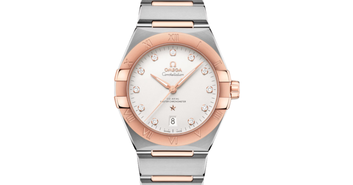 Omega Constellation Co-Axial Master Chronometer 39mm Steel-Sedna Gold Silver Dial 131.20.39.20.52.001