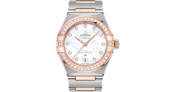 Omega Constellation Co-Axial Master Chronometer 29mm Steel-Sedna Gold White Dial 131.25.29.20.55.001