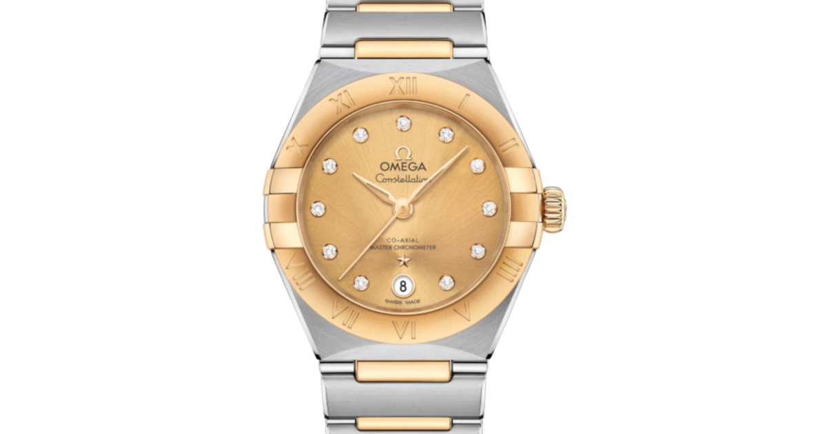 Omega Constellation Co-Axial Master Chronometer 29mm Steel Yellow Gold Champagne Dial 131.20.29.20.58.001