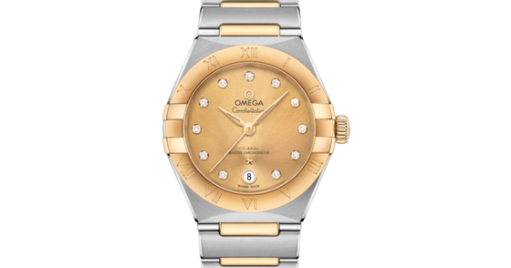 Omega Constellation Co-Axial Master Chronometer 29mm Steel Yellow Gold Champagne Dial 131.20.29.20.58.001