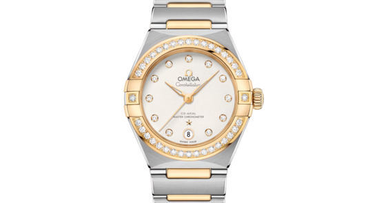 Omega Constellation Co-Axial Master Chronometer 29mm Steel Yellow Gold Silver Dial 131.25.29.20.52.002