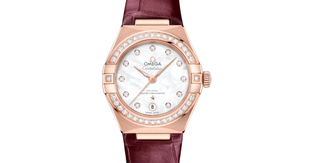 Omega Constellation Co-Axial Master Chronometer 29mm Sedna Gold Mother of Pearl Dial 131.58.29.20.55.002