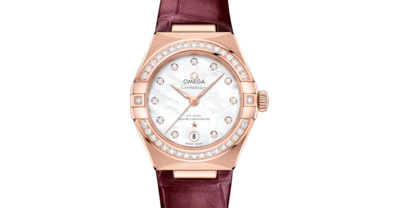 Omega Constellation Co-Axial Master Chronometer 29mm Sedna Gold Mother of Pearl Dial 131.58.29.20.55.002