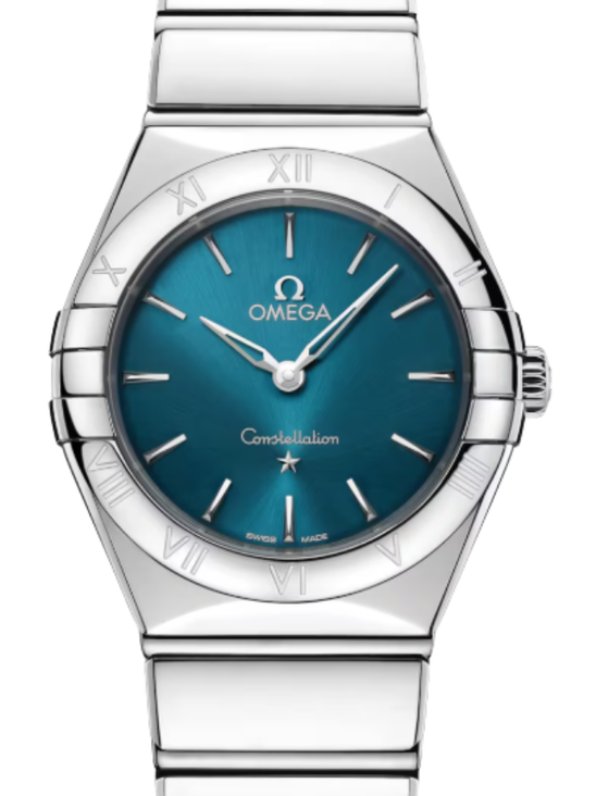 Omega Constellation Co-Axial Master Chronometer 28mm Steel Peacock Blue Dial 131.10.28.60.03.002