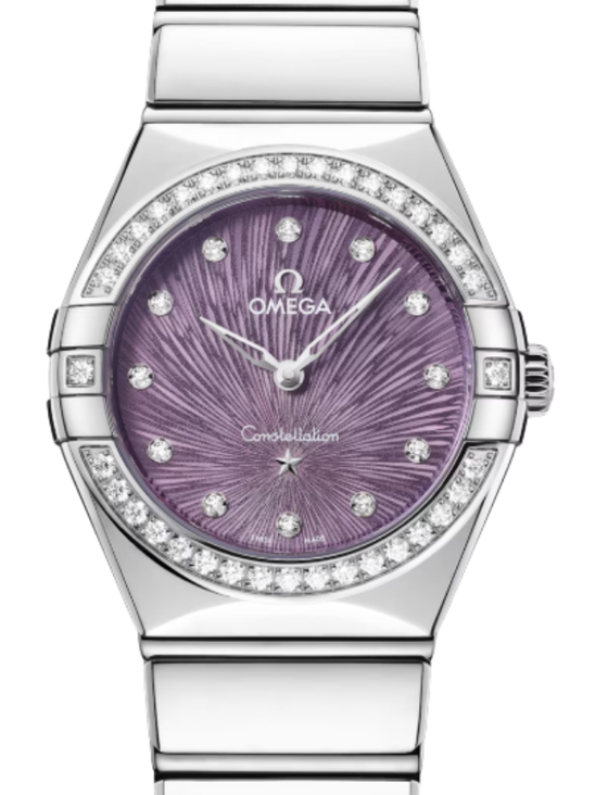Omega Constellation Co-Axial Master Chronometer 28mm Steel Purple Dial 131.15.28.60.60.001