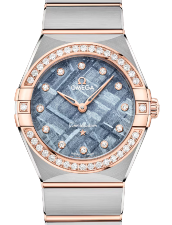 Omega Constellation Co-Axial Master Chronometer 28mm Steel Sedna Gold Blue Dial 131.25.28.60.99.001