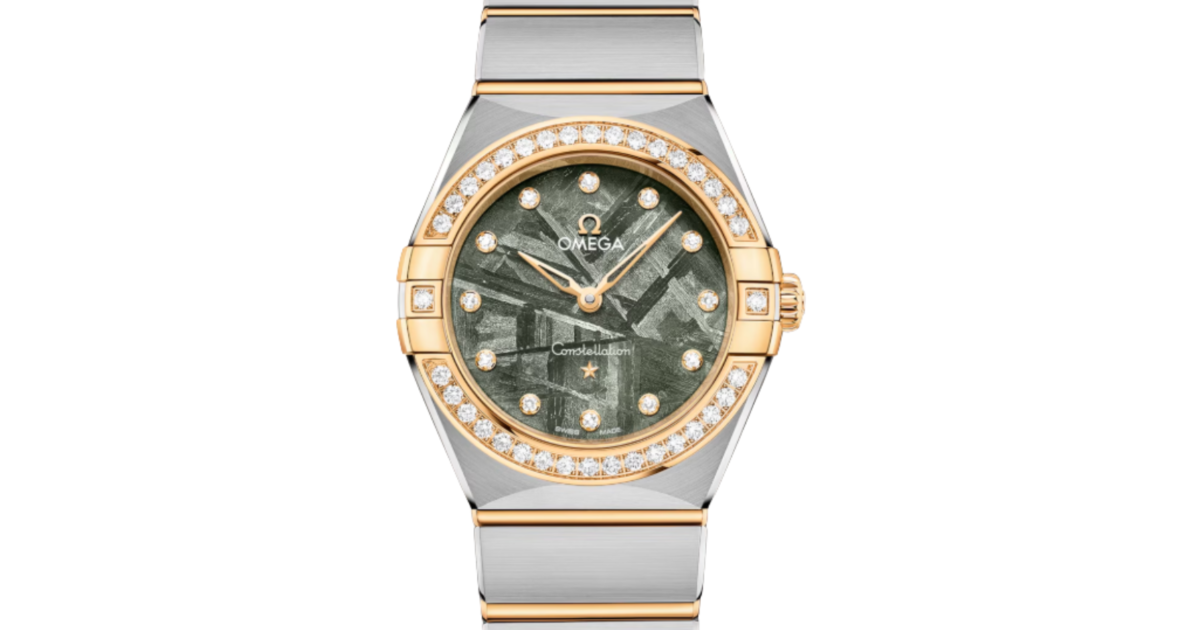 Omega Constellation Co-Axial Master Chronometer 28mm Steel Yellow Gold Green Dial 131.25.28.60.99.002