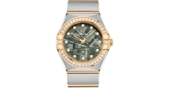 Omega Constellation Co-Axial Master Chronometer 28mm Steel Yellow Gold Green Dial 131.25.28.60.99.002