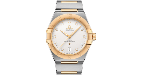 Omega Constellation Co-Axial Master Chronometer 39mm Steel Yellow Gold Silver Dial 131.20.39.20.52.002