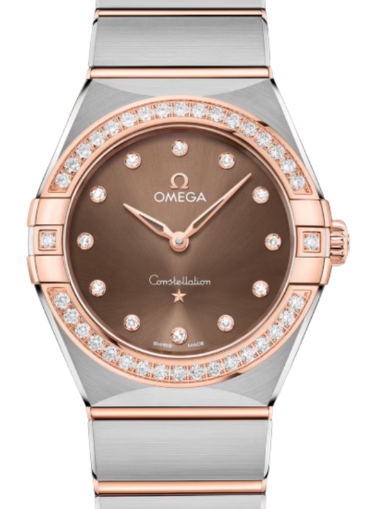 Omega Constellation Co-Axial Master Chronometer 28mm Steel Sedna Gold Brown Dial 131.25.28.60.63.001