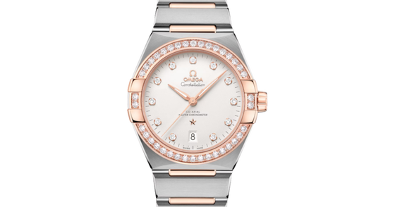 Omega Constellation Co-Axial Master Chronometer 39mm Steel-Sedna Gold Silver Dial 131.25.39.20.52.001