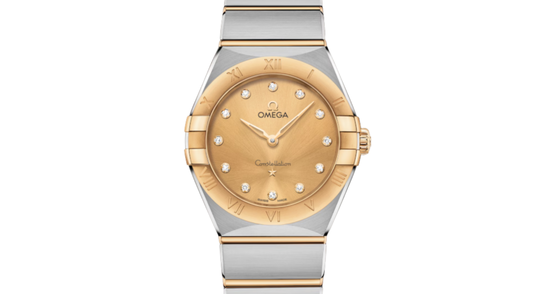Omega Constellation Co-Axial Master Chronometer 28mm Steel Yellow Gold Champagne Dial 131.20.28.60.58.001