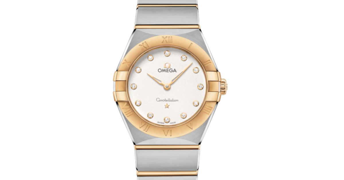 Omega Constellation Co-Axial Master Chronometer 28mm Steel Yellow Gold Silver Dial 131.20.28.60.52.002