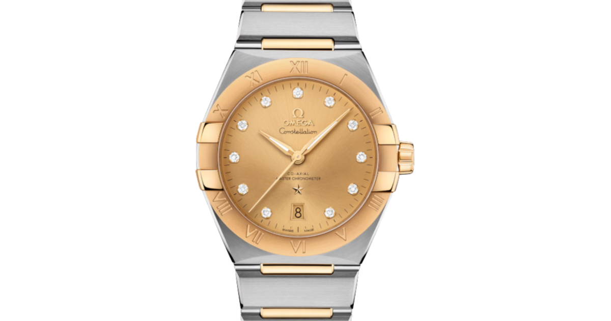 Omega Constellation Co-Axial Master Chronometer 39mm Steel Yellow Gold Champagne Dial 131.20.39.20.58.001
