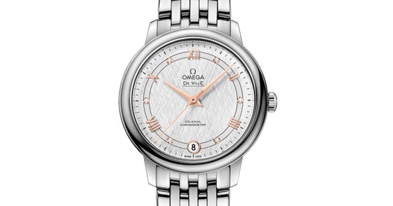 Omega De Ville Prestige 32.7mm Steel Silver Roman/Diamond Dial 424.10.33.20.52.001