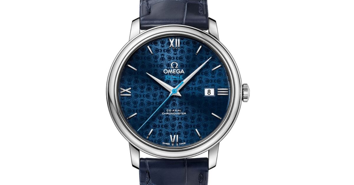 Omega De Ville Prestige Co-Axial Chronometer 39.5mm "Orbis" Stainless Steel Blue Dial Leather Strap 424.13.40.20.03.003 - BRAND NEW