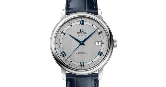 Omega De Ville Prestige 39.5mm Steel Silver Dial Leather Strap 424.13.40.20.02.003
