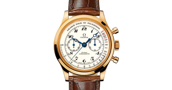 Omega Museum Yellow Gold White 39mm Index Leather Bracelet 516.53.39.50.09.001 - BRAND NEW