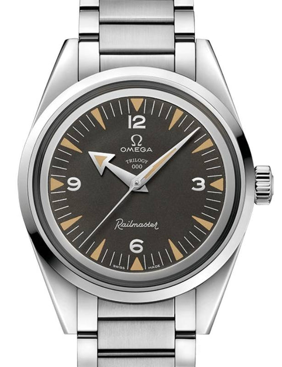Omega Seamaster Railmaster 38mm "Trilogy Set Limited Edition 557" Steel Black Dial Bracelet 220.10.38.20.01.003