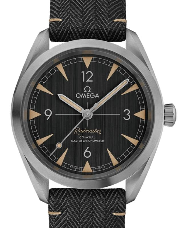 Omega Seamaster Railmaster 40mm Steel Black Dial Nylon Fabric Strap 220.12.40.20.01.001