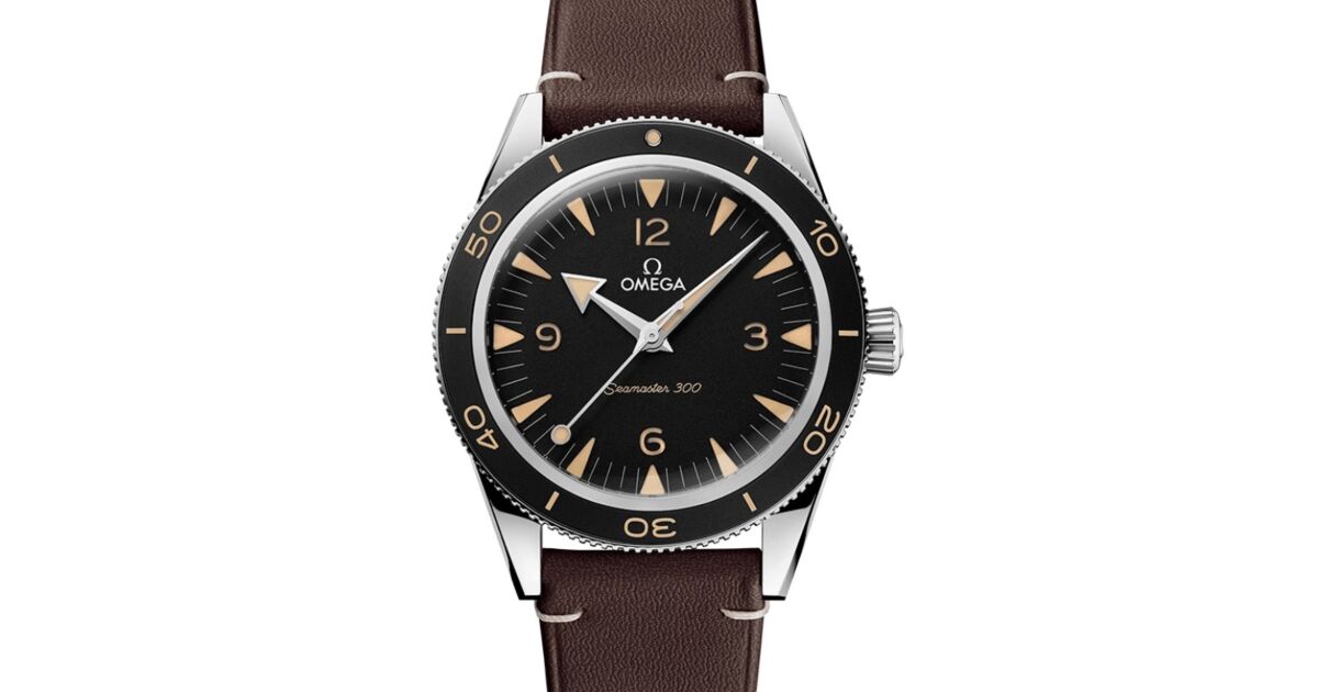 Omega Seamaster 300 41mm Steel Black Dial Leather Strap 234.32.41.21.01.001