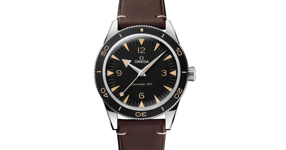 Omega Seamaster 300 41mm Steel Black Dial Leather Strap 234.32.41.21.01.001