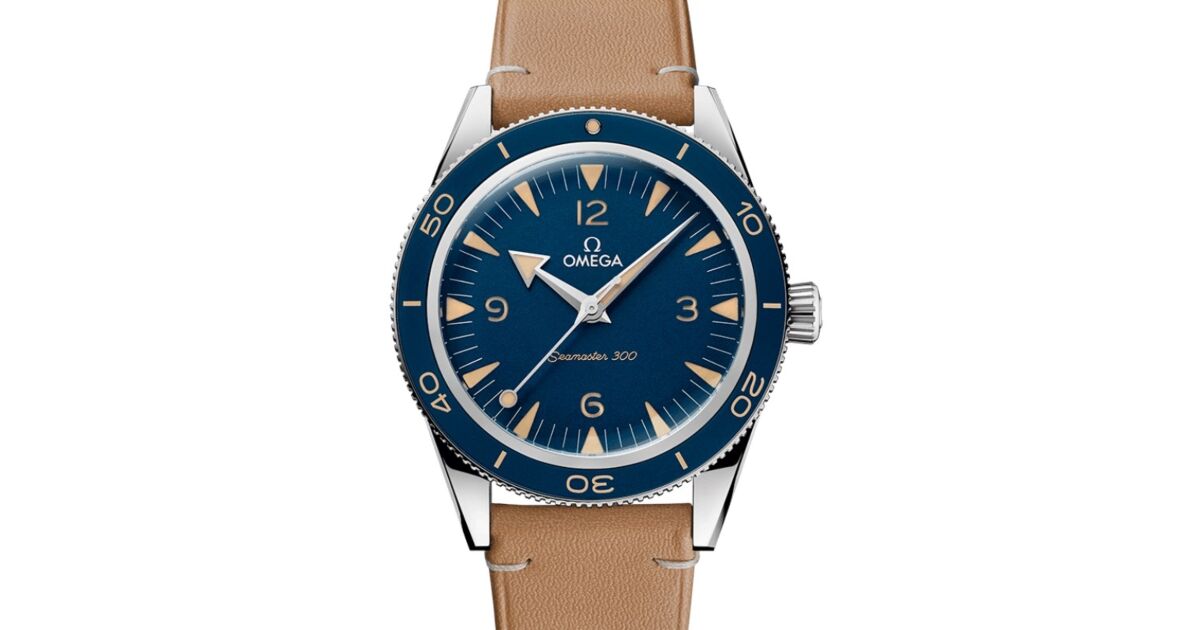 Omega Seamaster 300 41mm Steel Blue Dial Leather Strap 234.32.41.21.03.001