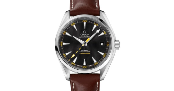 Omega Seamaster Aqua Terra 150M Co-Axial Chronometer "15000 Gauss" 41.5mm Stainless Steel Black Dial Leather Strap 231.12.42.21.01.001 - BRAND NEW