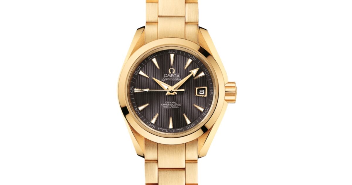 Omega Seamaster Aqua Terra 150M Co-Axial Chronometer 30mm Yellow Gold Grey Dial Yellow Gold Bracelet 231.50.30.20.06.002 - BRAND NEW