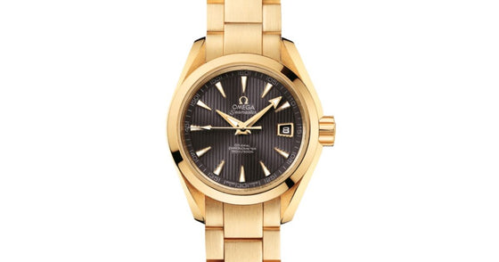 Omega Seamaster Aqua Terra 150M Co-Axial Chronometer 30mm Yellow Gold Grey Dial Yellow Gold Bracelet 231.50.30.20.06.002 - BRAND NEW
