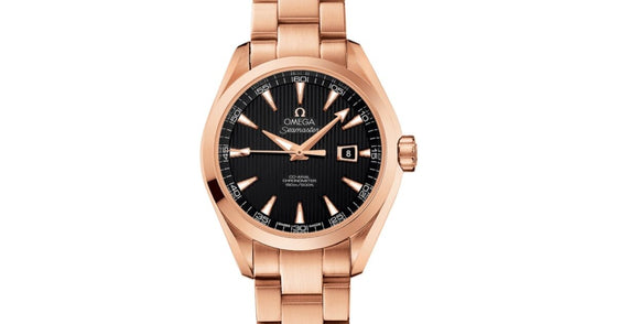 Omega Seamaster Aqua Terra 150M Co-Axial Chronometer 34mm Red Gold Black Dial Red Gold Bracelet 231.50.34.20.01.002 - BRAND NEW
