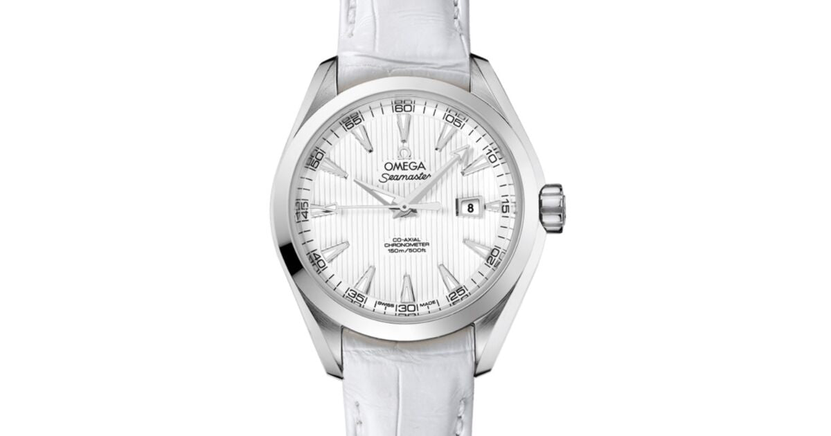 Omega Seamaster Aqua Terra 150M Co-Axial Chronometer 34mm Stainless Steel White Dial Alligator Leather Strap 231.13.34.20.04.001 - BRAND NEW