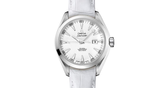 Omega Seamaster Aqua Terra 150M Co-Axial Chronometer 34mm Stainless Steel White Dial Alligator Leather Strap 231.13.34.20.04.001 - BRAND NEW