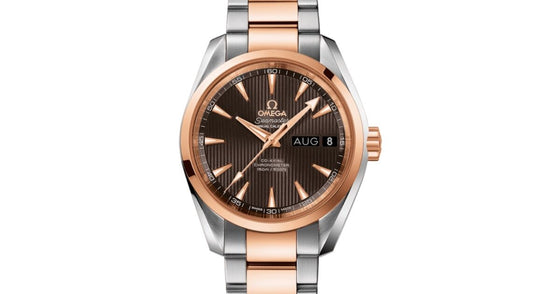 Omega Seamaster Aqua Terra 150M Co-Axial Chronometer Annual Calendar 38.5mm Stainless Steel Red Gold Grey Dial Steel Red Gold Bracelet 231.20.39.22.06.001 - BRAND NEW