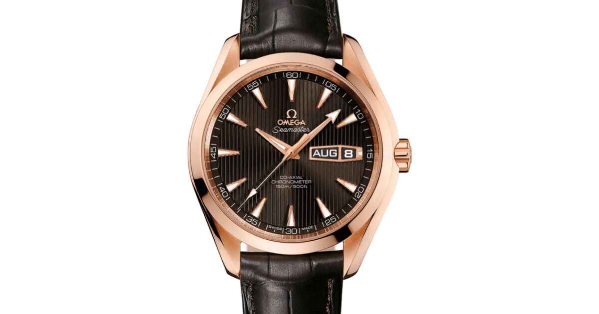 Omega Seamaster Aqua Terra 150M Co-Axial Chronometer Annual Calendar 43mm Red Gold Grey Dial Alligator Leather Strap 231.53.43.22.06.001 - BRAND NEW