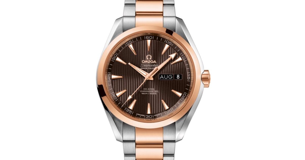 Omega Seamaster Aqua Terra 150M Co-Axial Chronometer Annual Calendar 43mm Stainless Steel Red Gold Grey Dial Steel Red Gold Bracelet 231.20.43.22.06.002 - BRAND NEW