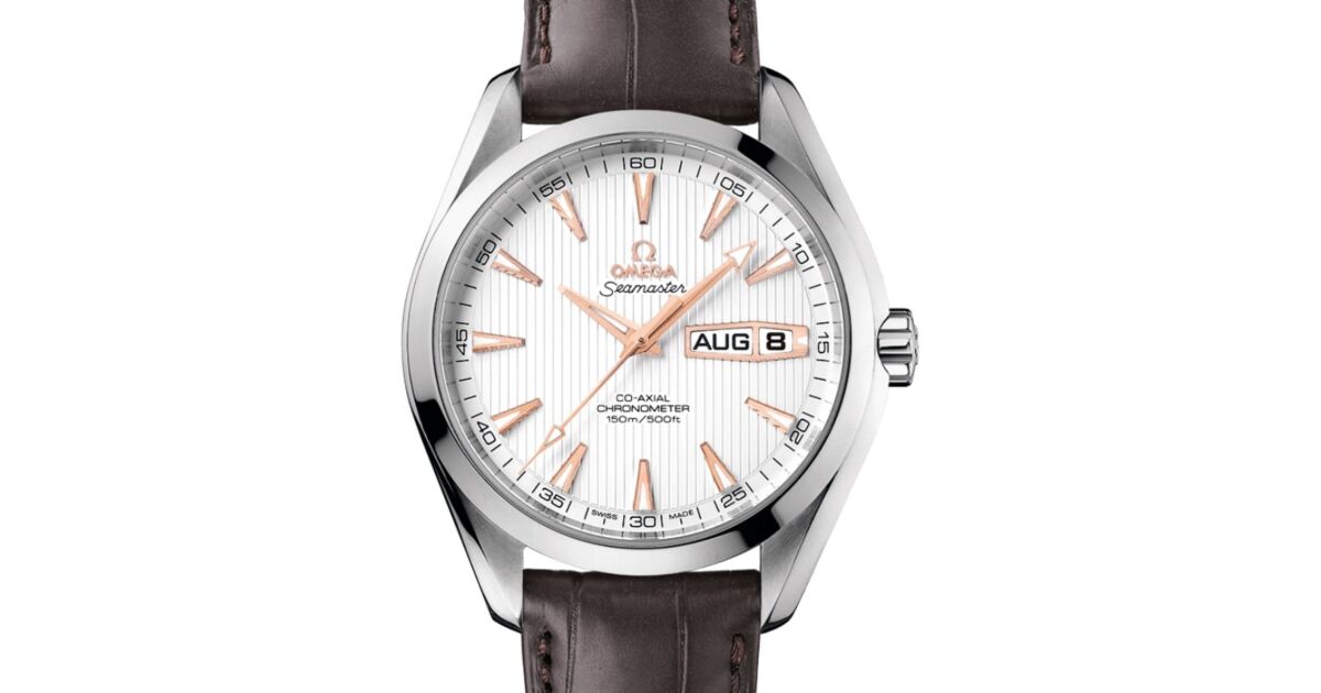 Omega Seamaster Aqua Terra 231.13.43.22.02.002 Silver Index 150 M Co-Axial Annual Calendar Stainless Steel Leather 43mm - BRAND NEW
