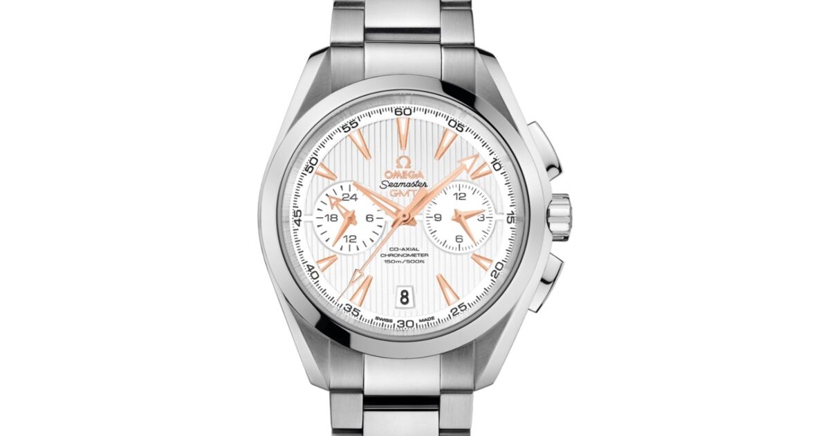Omega Seamaster Aqua Terra 150M Co-Axial Chronometer GMT Chronograph 43mm Stainless Steel Silver Dial Steel Bracelet 231.10.43.52.02.001 - BRAND NEW