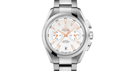 Omega Seamaster Aqua Terra 150M Co-Axial Chronometer GMT Chronograph 43mm Stainless Steel Silver Dial Steel Bracelet 231.10.43.52.02.001 - BRAND NEW